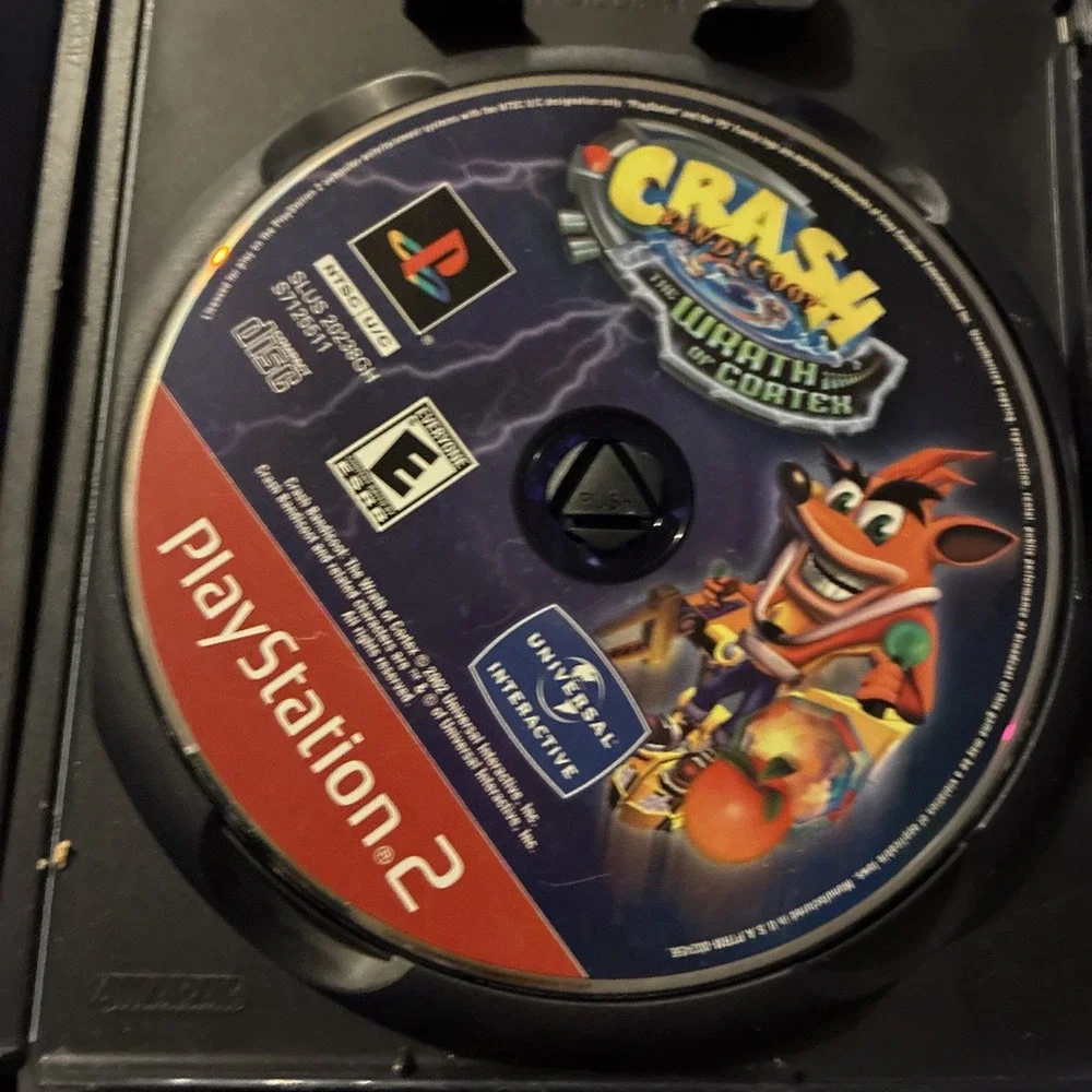 Universal Interactive Crash Bandicoot: Wrath of Cortex PS2 Action No Book Tested